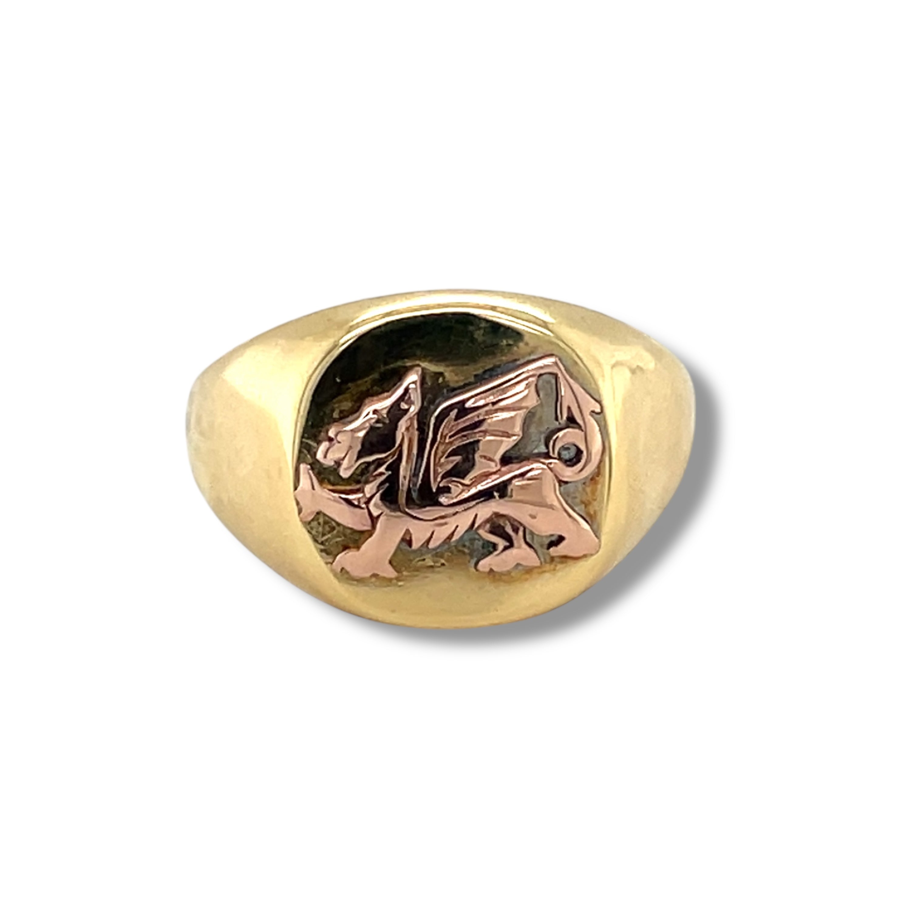 18ct Gold Dragon Signet Ring