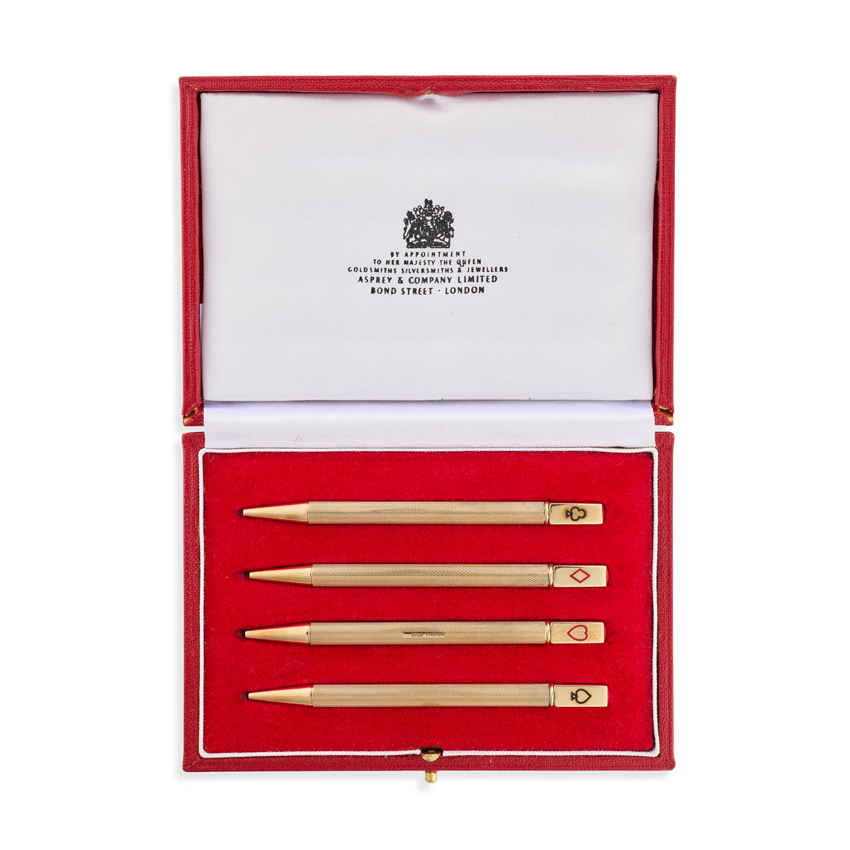 Set of Gold Bridge Pencils by Asprey & Company