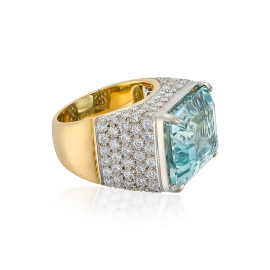 Aquamarine & Diamond Ring - Wildsmith Jewellery