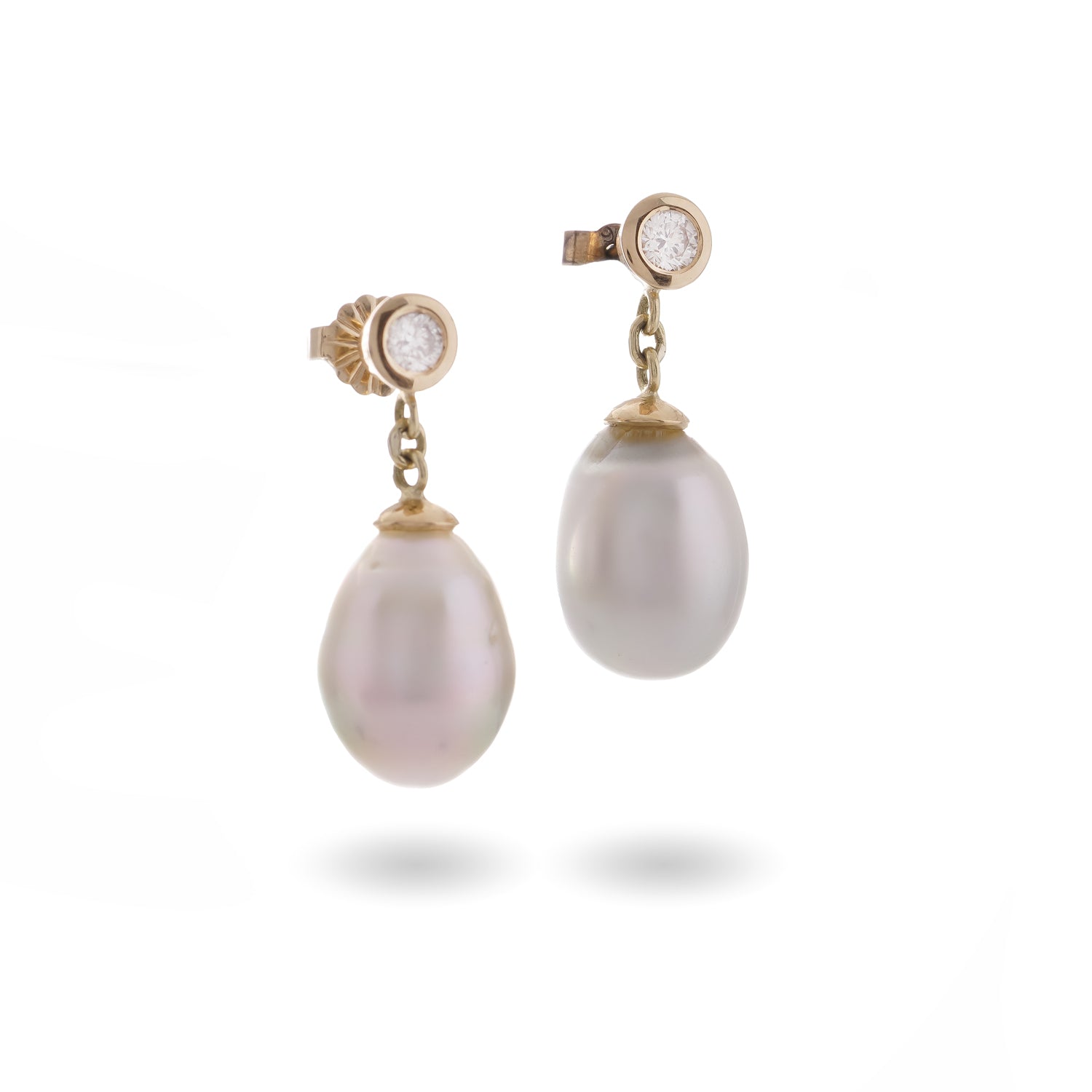 Pearl and Diamond Earrings - Wildsmith Jewellery