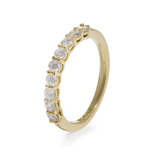 Diamond Nine Stone Ring in 18ct Yellow Gold - Wildsmith Jewellery