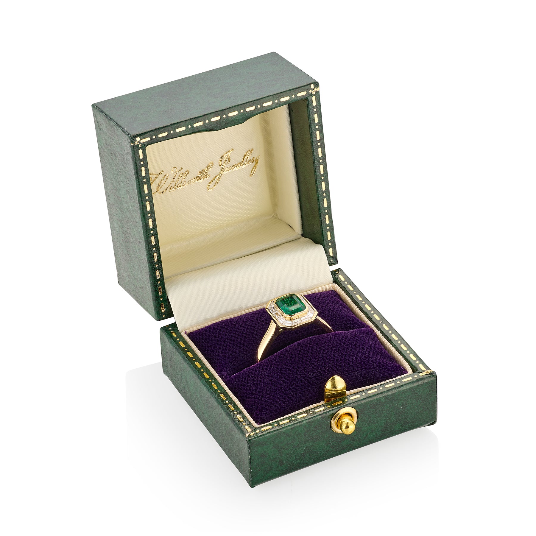 Art Deco Style Emerald & Diamond Ring