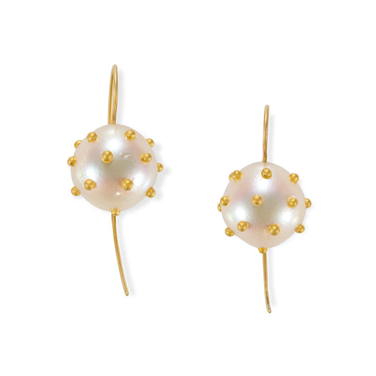 South Sea Pearl & Gold Earrings