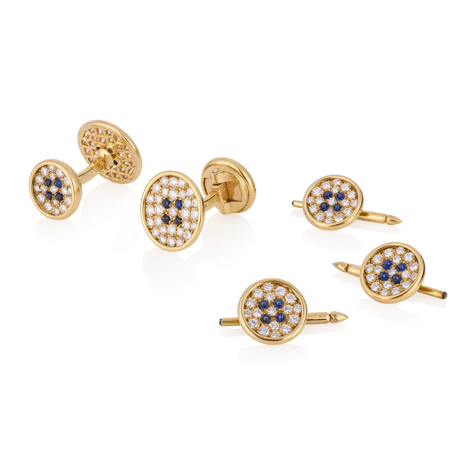 Diamond & Sapphire Cufflinks by Boucheron
