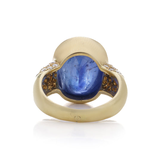 Vintage 18ct Gold Sapphire & Diamond Ring - Wildsmith Jewellery