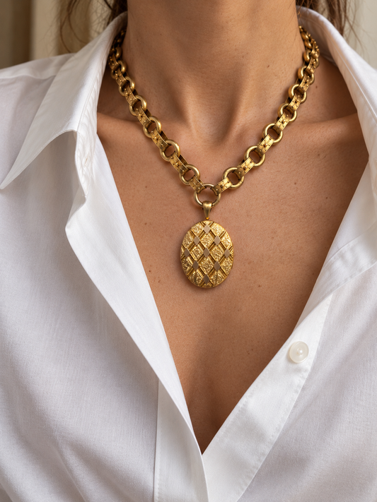 15ct Gold Victorian Necklace & Locket - Wildsmith Jewellery