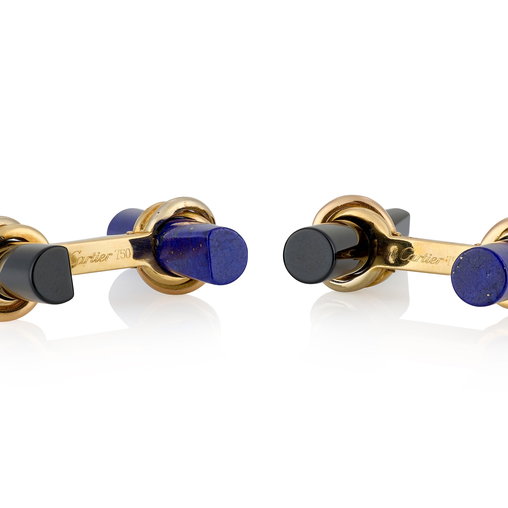 Cartier Tri Colour Interchangeable Baton Cufflinks - Wildsmith Jewellery