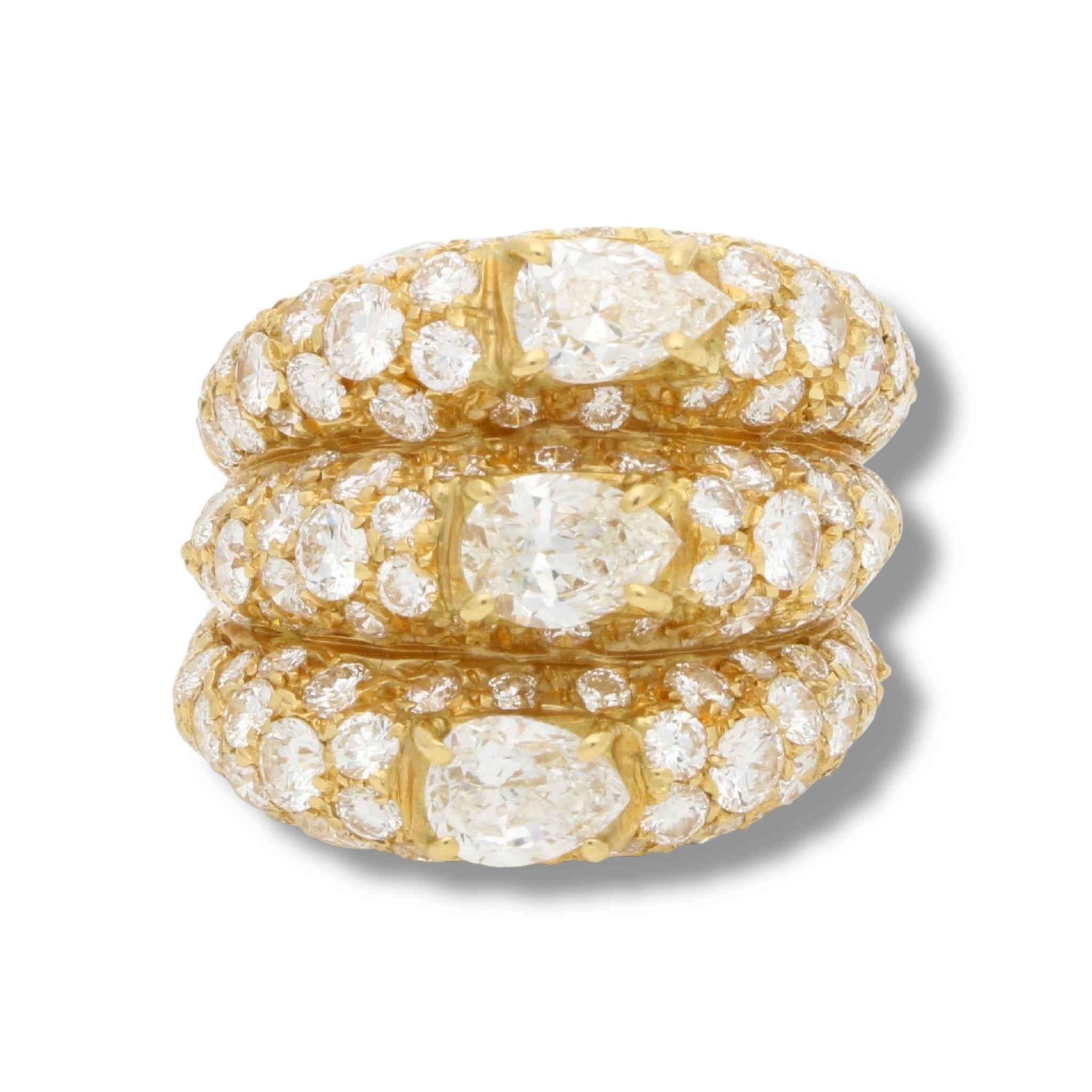 Vintage Pear Cut Diamond Cocktail Ring