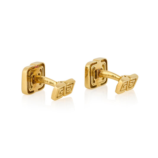 18ct Gold & Ruby Cufflinks by Tiffany & Co