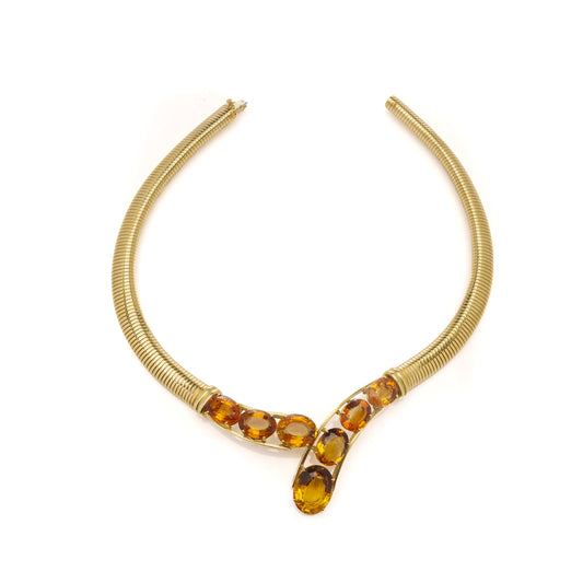 Citrine & Gold Collar Necklace - Wildsmith Jewellery