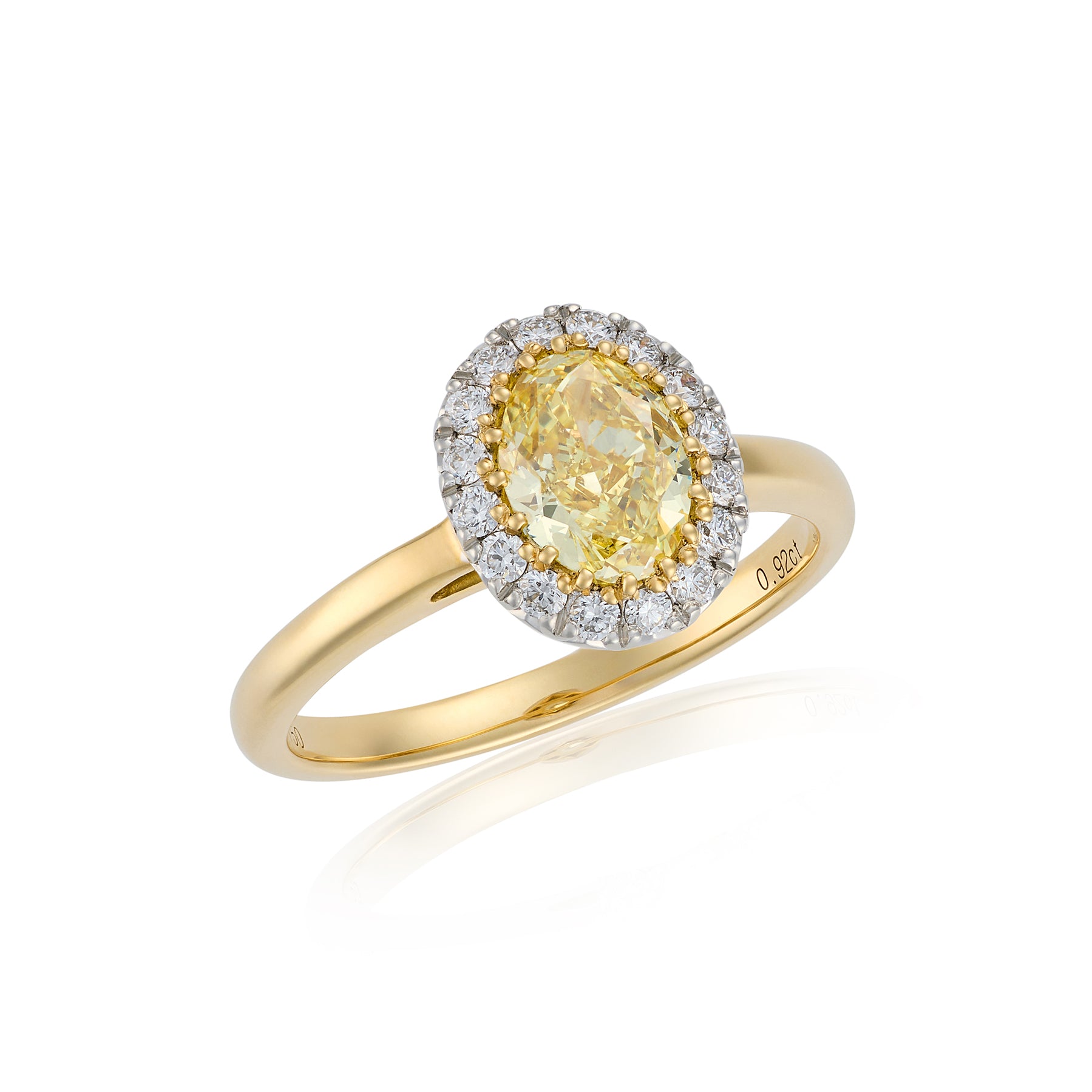 0.92cts Fancy Yellow Intense GIA Certified DIamond RIng - Wildsmith Jewellery