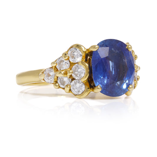 Sapphire & Diamond Ring, French - Wildsmith Jewellery