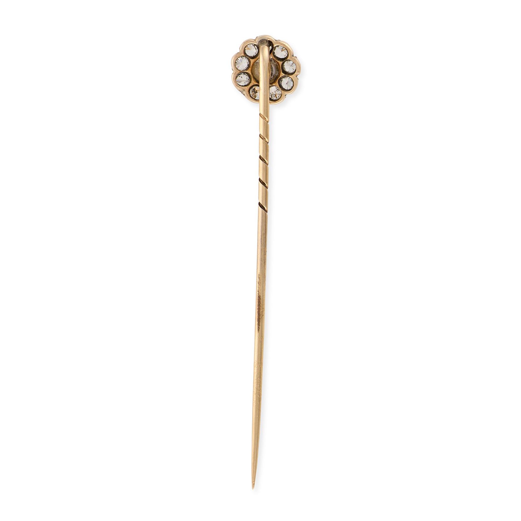 Natural Pearl & Diamond Stickpin