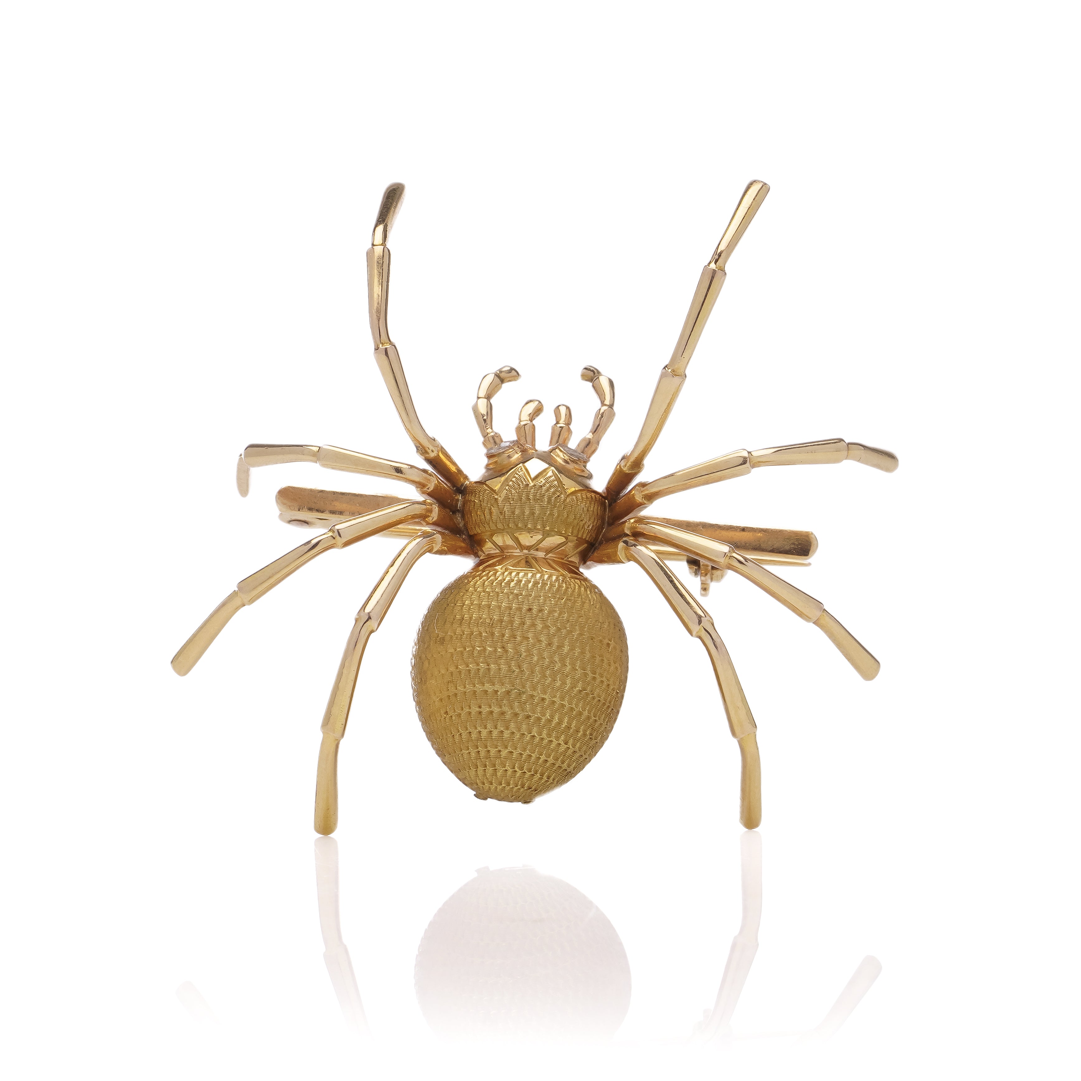 Gold Spider Brooch - Wildsmith Jewellery