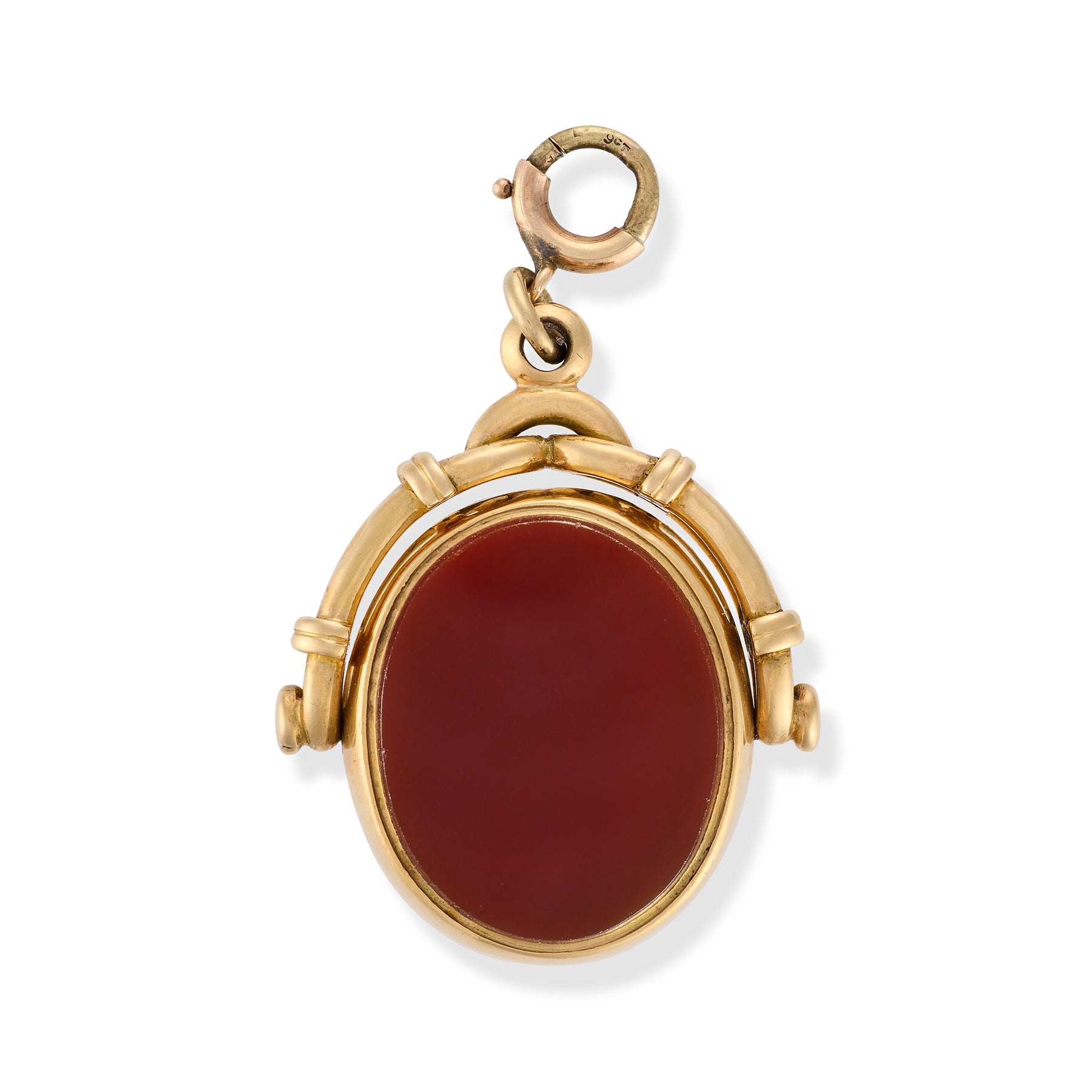 Victorian 18ct Gold Bloodstone & Carnelian Swivel Fob