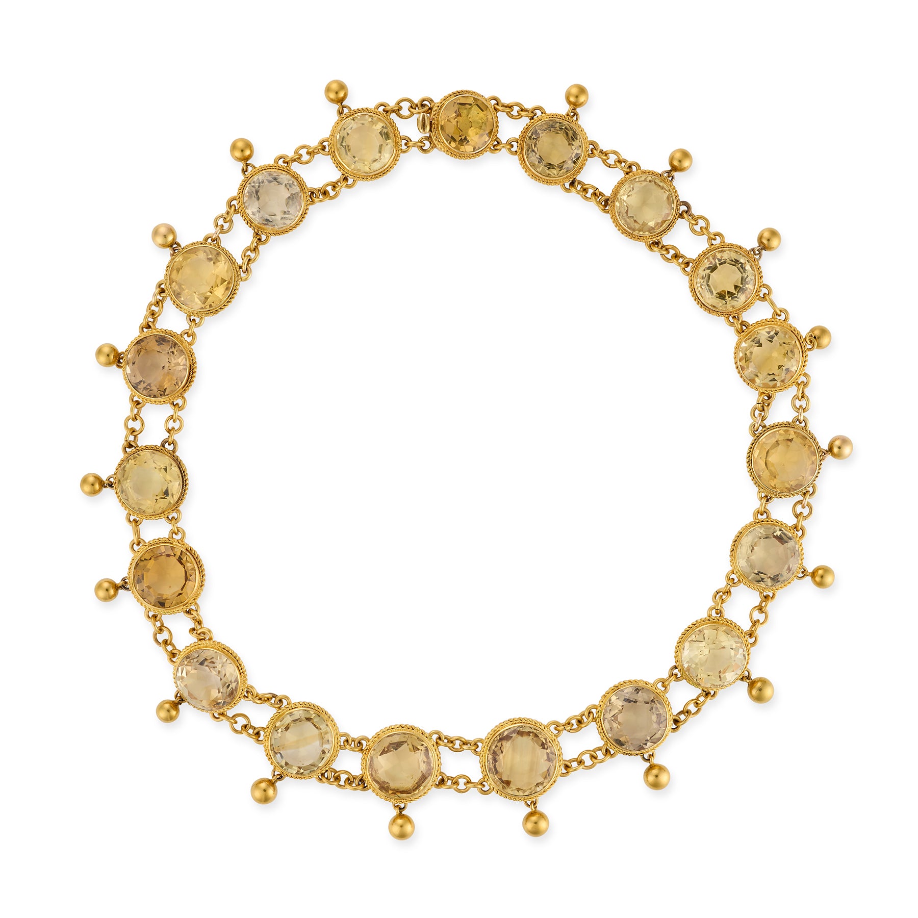 Victorian Citrine Collar Necklace and Brcelet