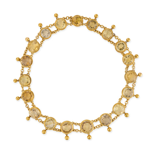 Victorian Citrine Collar Necklace and Brcelet
