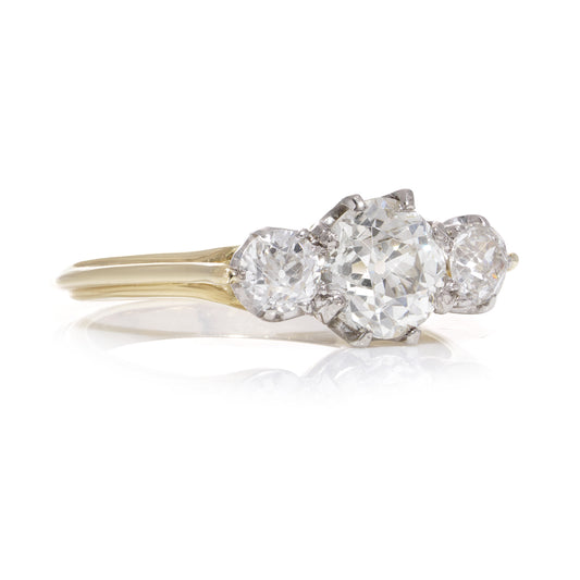 Old Cut Diamond Three Stone Engagement Ring - Wildsmith Jewellery
