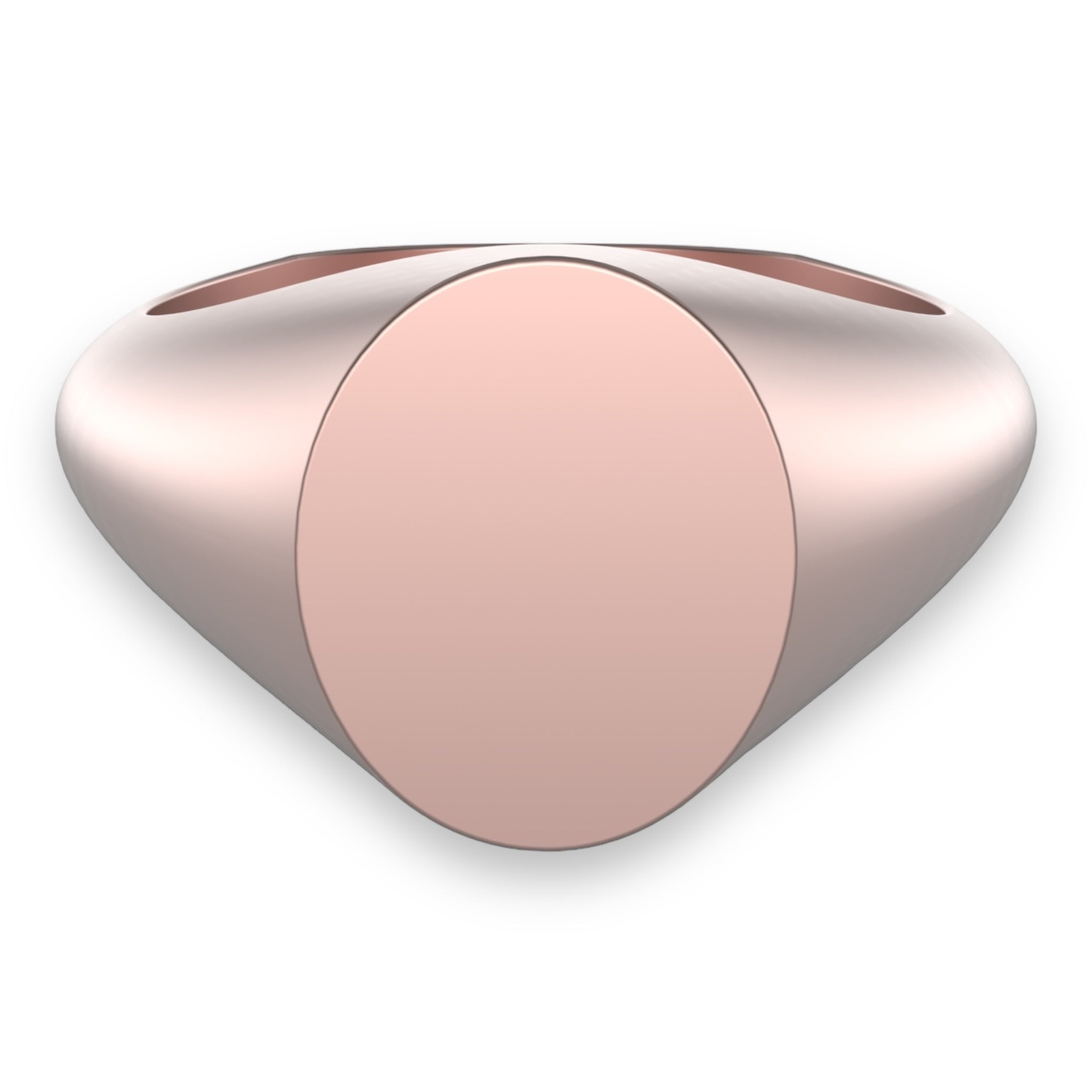 10.5 x 8.5mm Ladies Oxford Oval Signet Ring - Wildsmith Jewellery