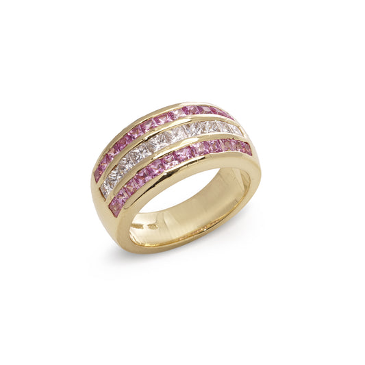 Pink Sapphire & Diamond Ring - Wildsmith Jewellery