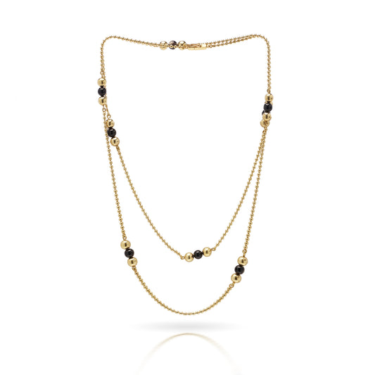 18ct Gold & Onyx Chain Necklace - Wildsmith Jewellery