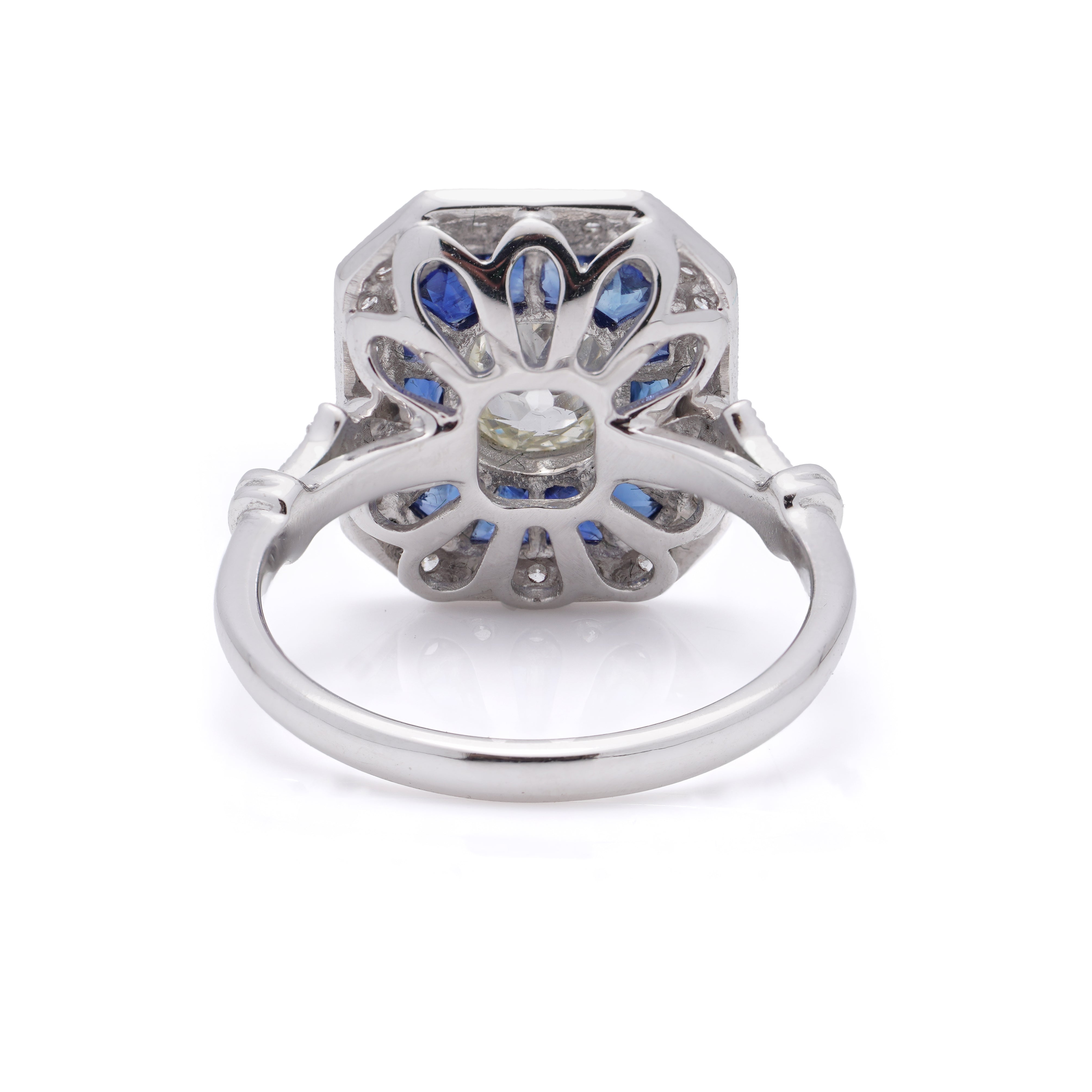 Old Cut Diamond & Sapphire Ring