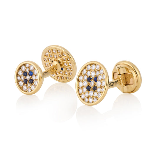 Diamond & Sapphire Cufflinks by Boucheron
