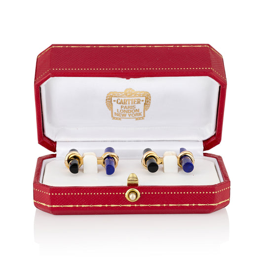 Cartier Tri Colour Interchangeable Baton Cufflinks - Wildsmith Jewellery