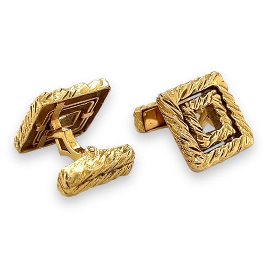 1970's 18ct Gold Square Cufflinks