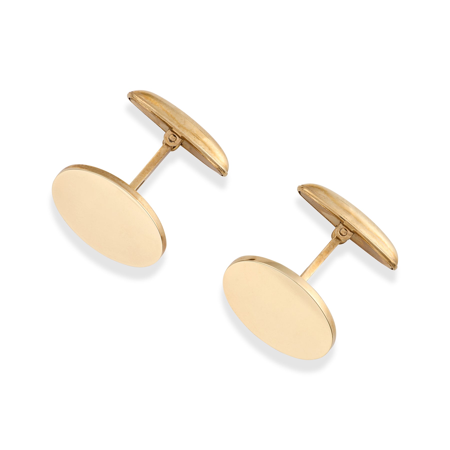 Gold Oval Cufflinks