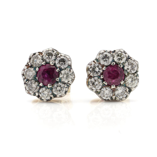 Ruby and Diamond Earrings - Wildsmith Jewellery
