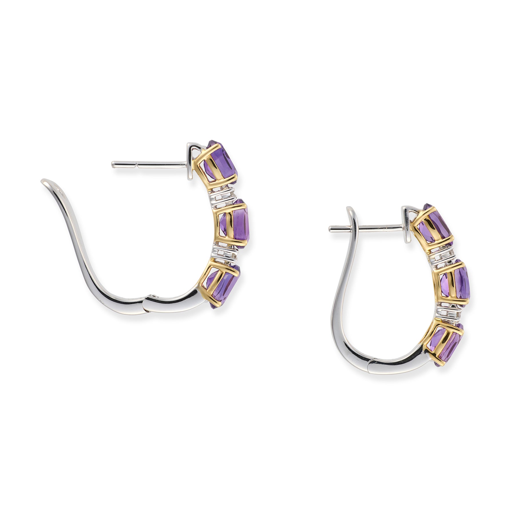 Amethyst & Diamond Earrings