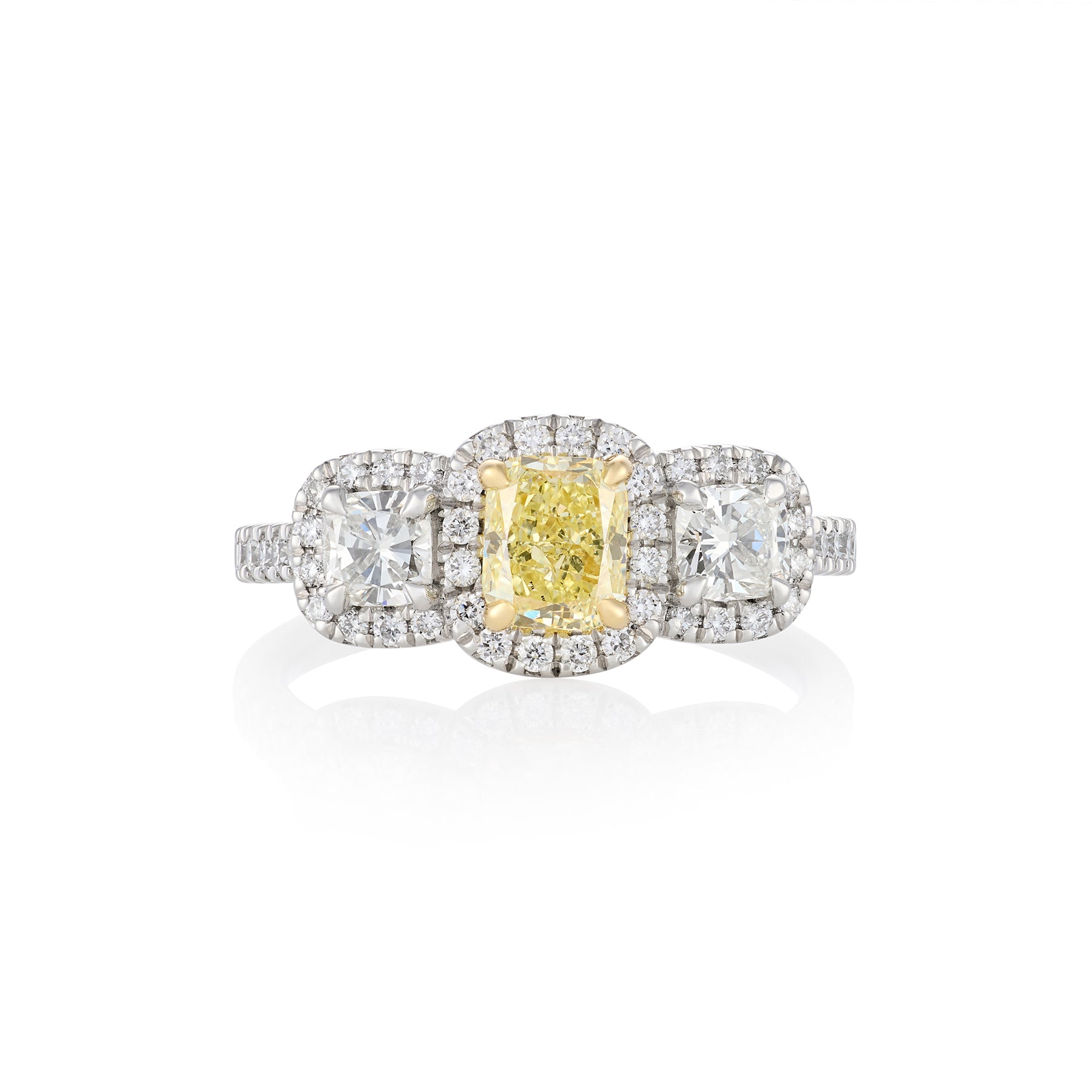 Yellow Diamond Three Stone Ring - Wildsmith Jewellery