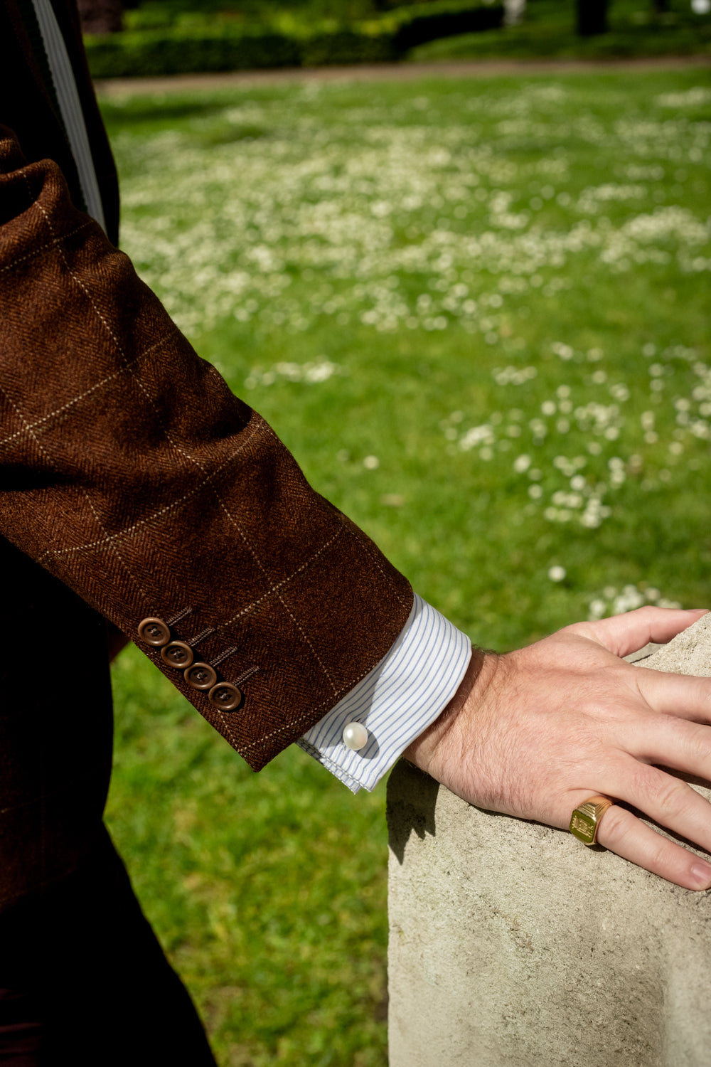 Button Pearl Cufflinks - Wildsmith Jewellery