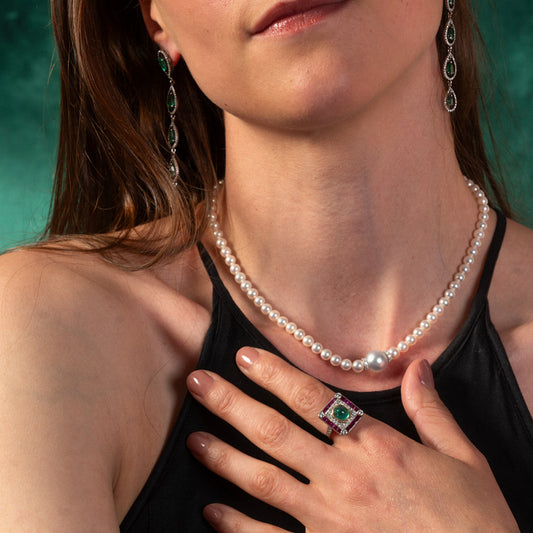 Pearl & Diamond Necklace - Wildsmith Jewellery