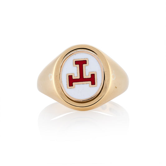 Masonic Triple Tau Swivel Signet Ring - Wildsmith Jewellery