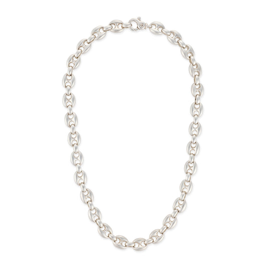 Solid Silver Ship Link Necklace - Wildsmith Jewellery