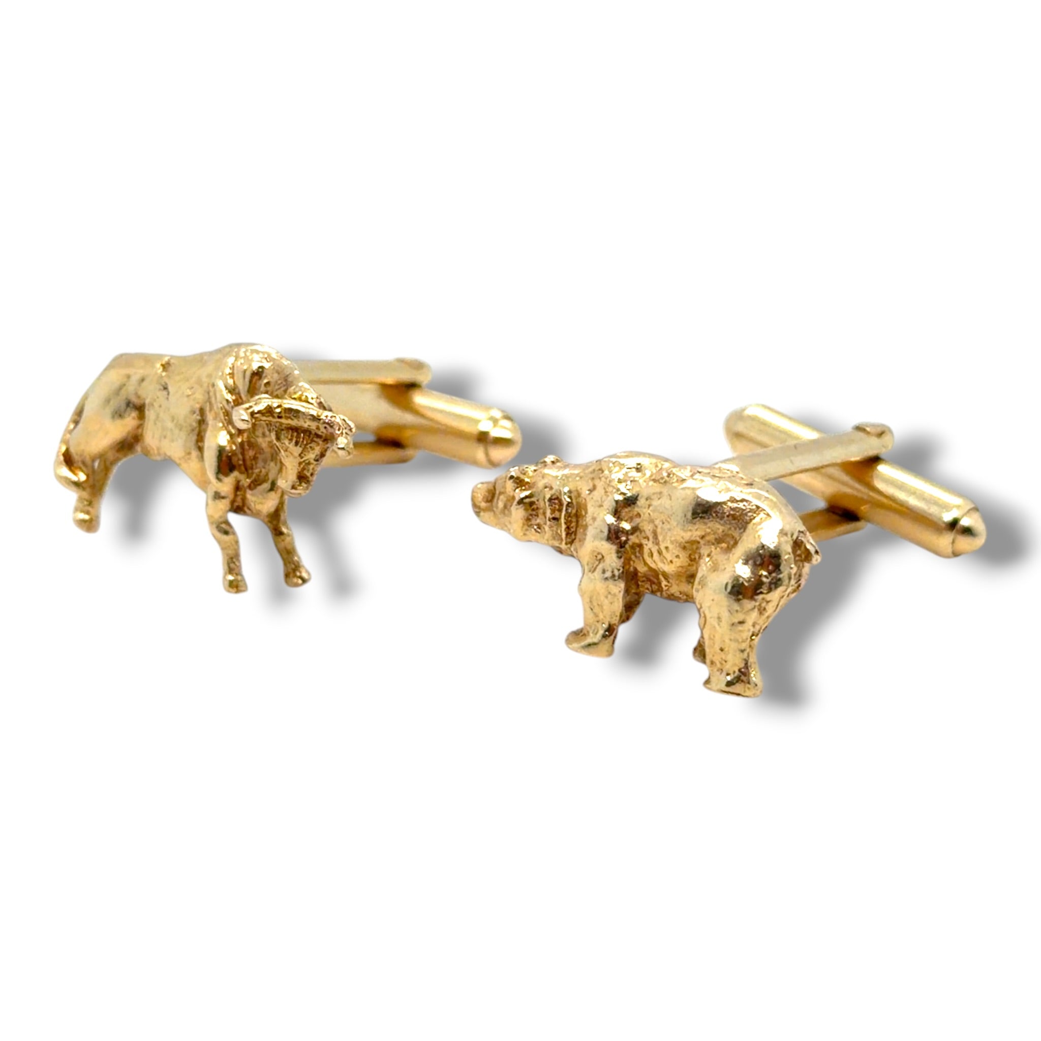 Gold Bull & Bear Cufflinks