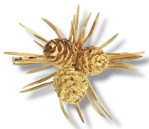 Hermes Paris, Vintage Pine Cone Brooch