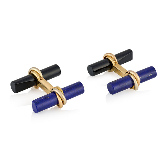Cartier Tri Colour Interchangeable Baton Cufflinks - Wildsmith Jewellery