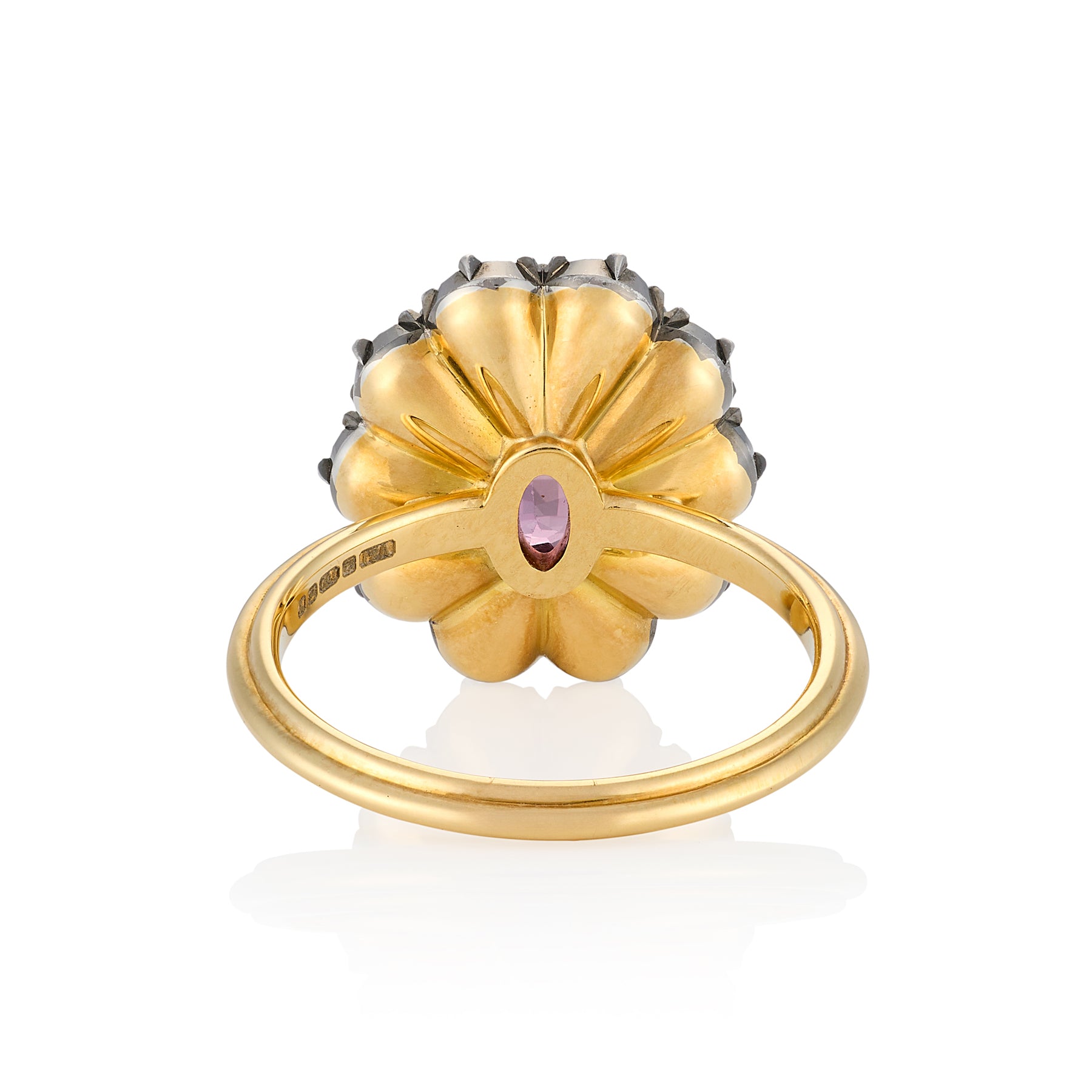 Pink Sapphire & Diamond Georgian Revival Ring