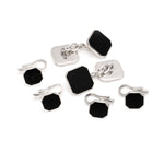 Enamel & Sterling Silver Octagonal Dress set