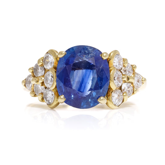Sapphire & Diamond Ring, French - Wildsmith Jewellery