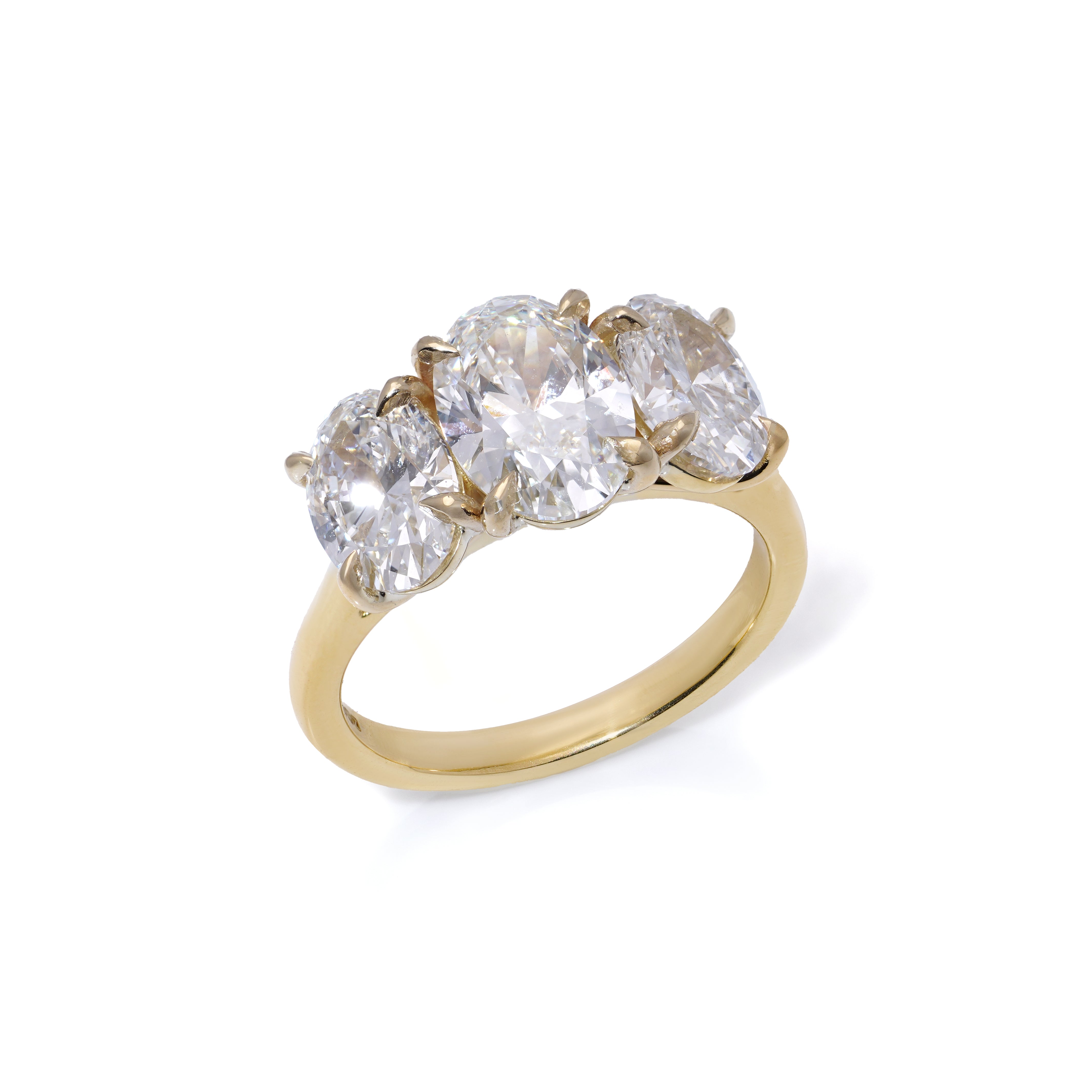 Oval Diamond Three Stone Ring