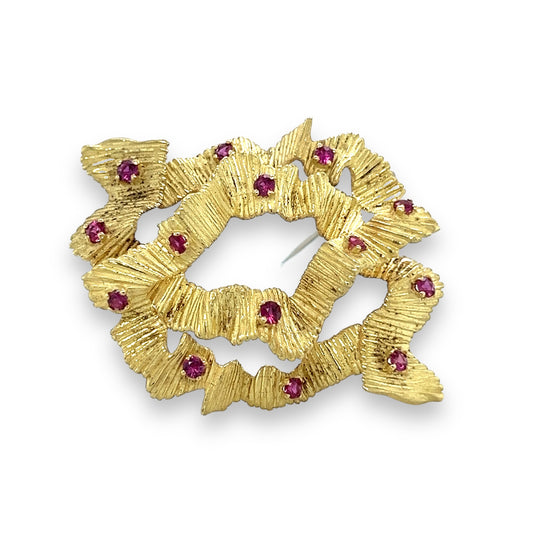 Cartier Ruby and Gold Brooch - Wildsmith Jewellery