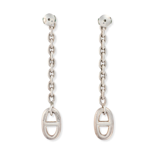 Hermès Chaîne D'ancre Farandole Silver Earrings - Wildsmith Jewellery