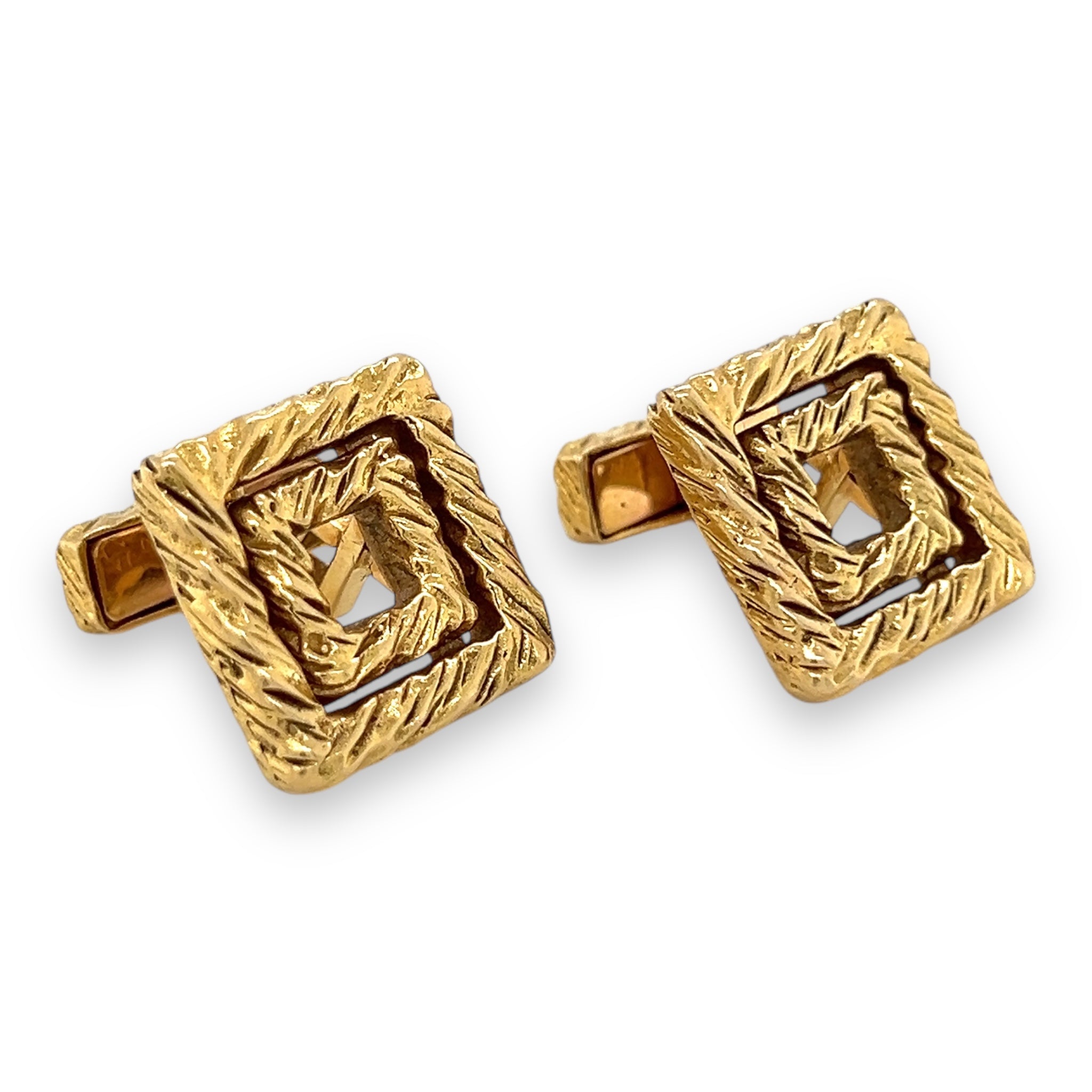 1970's 18ct Gold Square Cufflinks