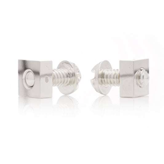 Sterling Silver Nut & Bolt Cufflinks - Wildsmith Jewellery