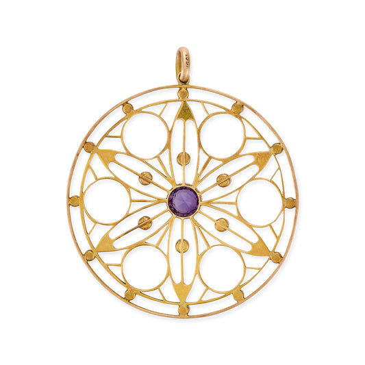 Victorian Amethyst & Pearl Pendant