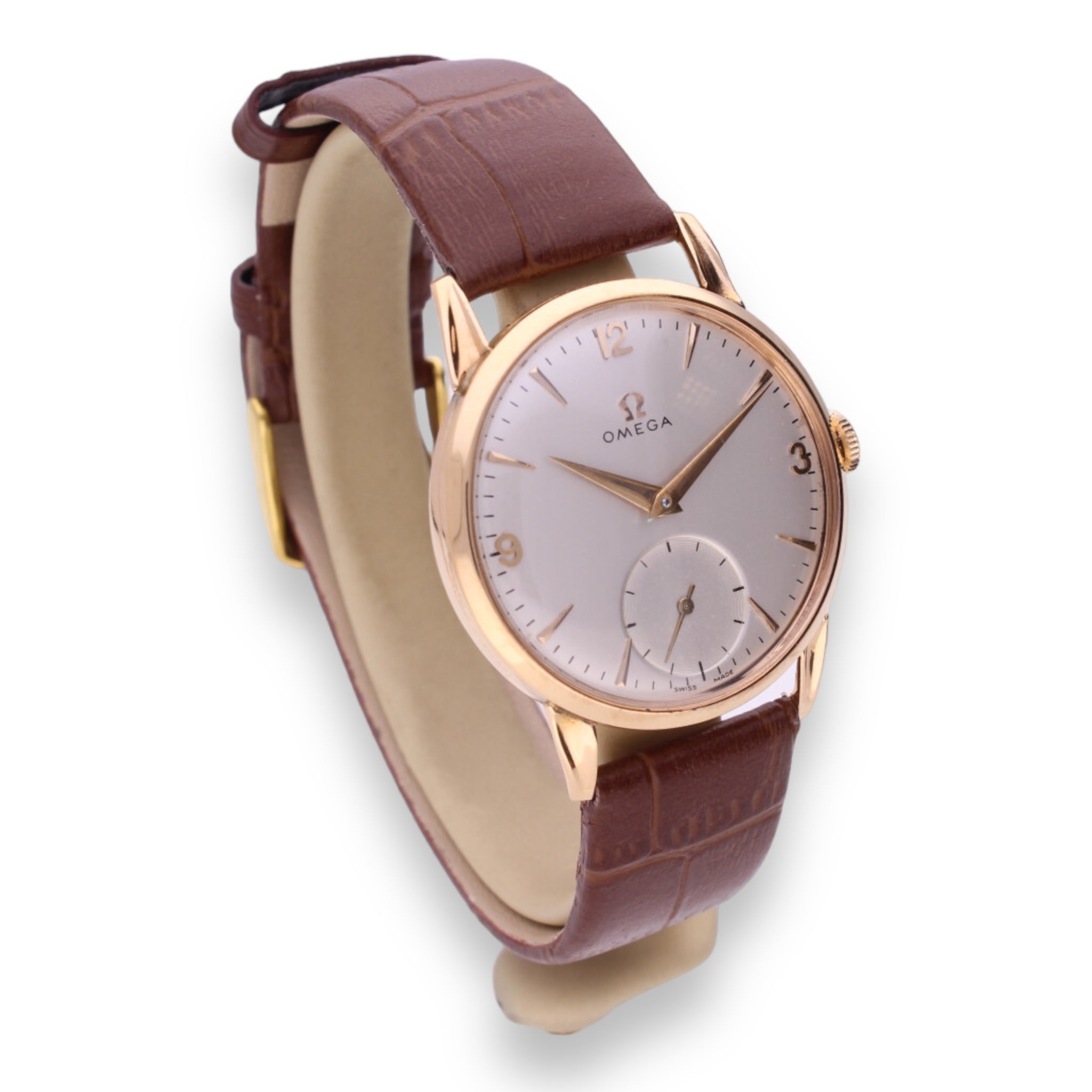 Rose gold omega outlet watch